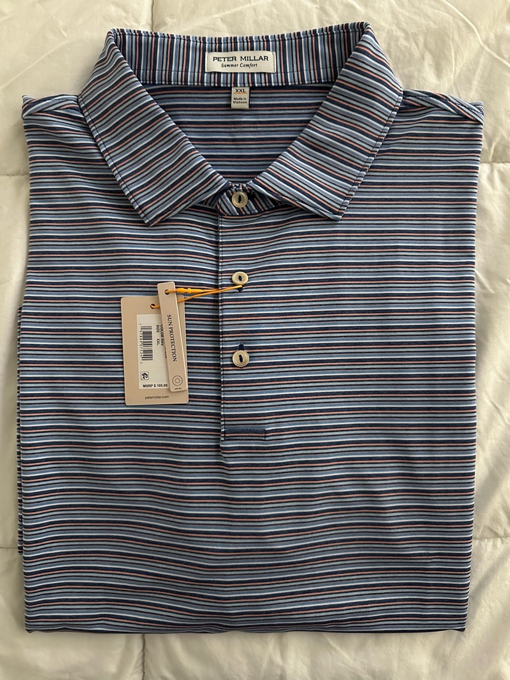 NWT Peter Millar Fairmont Performance Golf Polo XXL